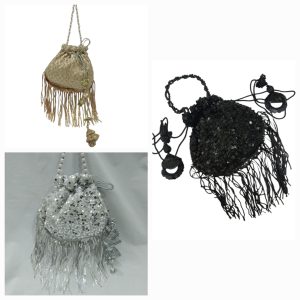 Stylish Potli clutch with shiny fringes