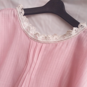 "Pink Cotton Minimalist Long Nightwear Maxi – 1PC 53 Inch Sleepwear for Girls"